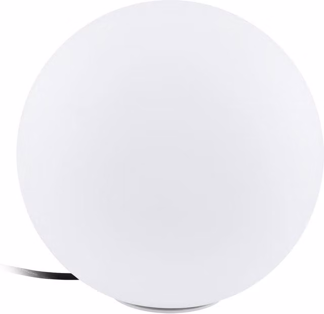 Loops IP65 White Plastic Outdoor Garden Bollard Ball Light, Diameter: 30 cm, E27 40W Bulb Compatible