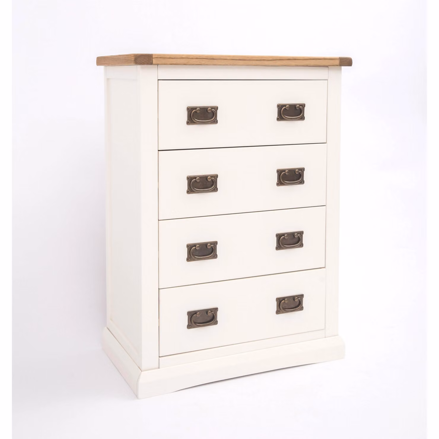 Cabinet Bits Cosenza 4 Drawer Chest of Drawers in White with Gold Handles – 2