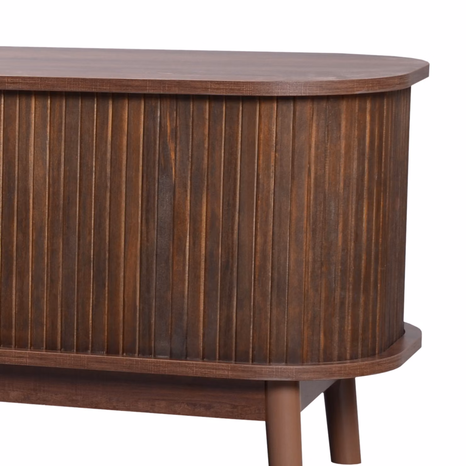 Aosom Modern Natural Walnut TV Stand with Rattan Drawers and Solid Wood Legs, W: 170 cm, D: 39.5 cm, H: 46 cm – 4