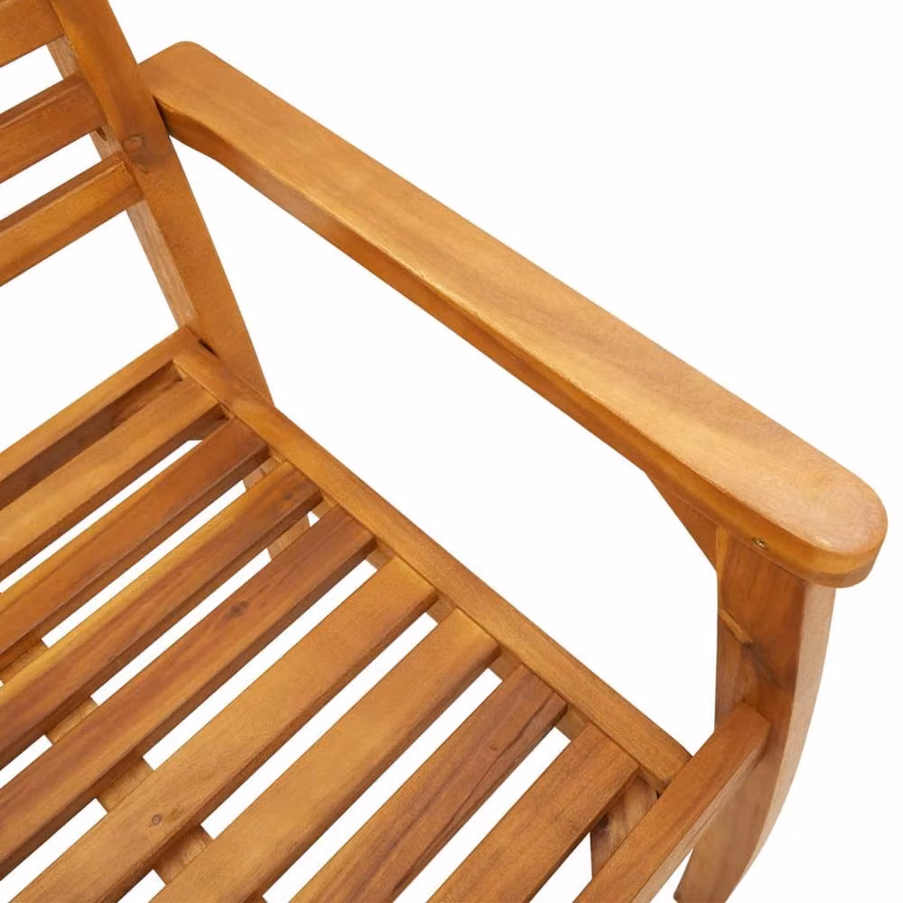 Berkfield Home Set of 2 Acacia Wood Garden Chairs in Brown, W/D/H: 59 x 55 x 85 cm – 5