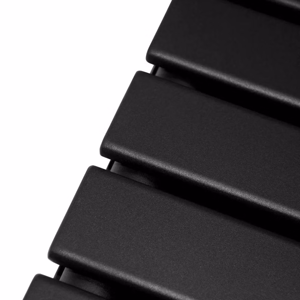 Monstershop Designer Flat Panel Steel Radiator in Black, W: 160 cm, H: 28 cm – 8