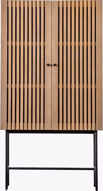 Perch & Parrow Groover Drinks Cabinet in Brown Oak Wood