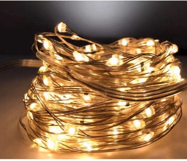 KDMD Warm White LED Outdoor String Lights with Remote Control, 60 Bulbs – 1