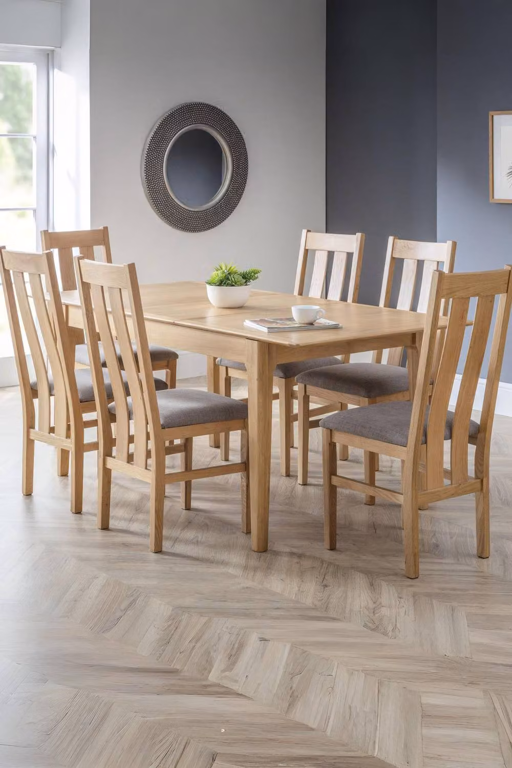 Julian Bowen Cotswold Rectangular Extending Dining Table in Brown Oak, H78 x W180 x D90 cm – 3