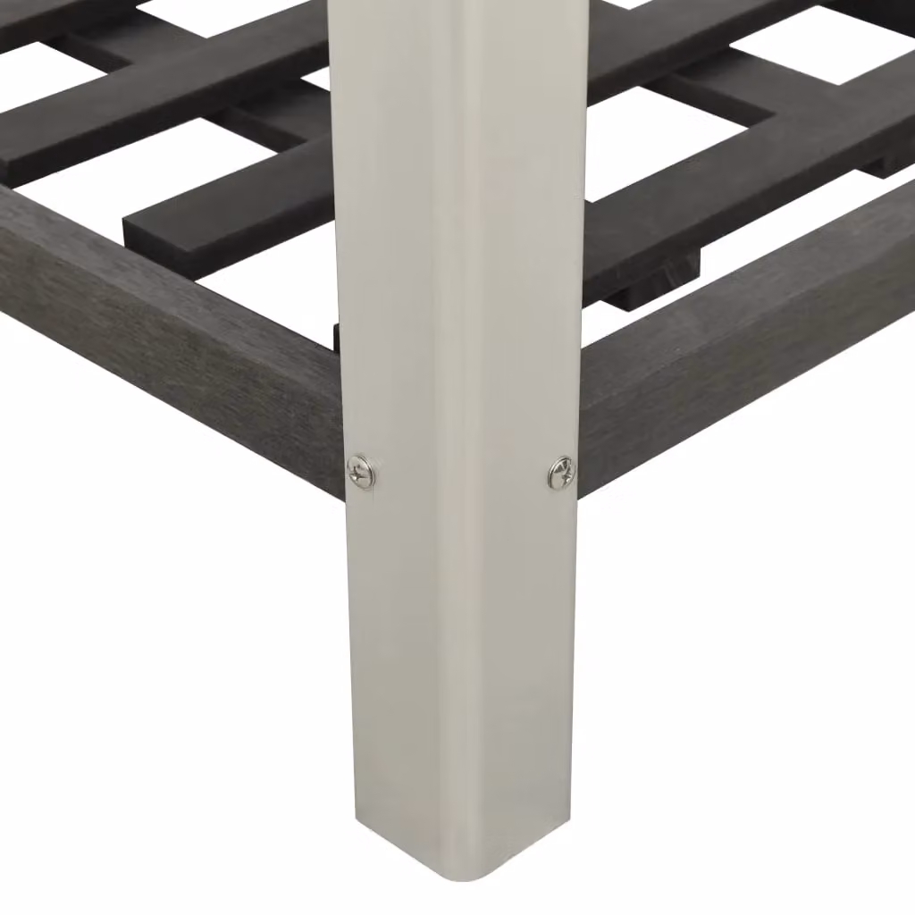 Berkfield Home Garden Raised Bed with Shelf in Grey WPC, W/D/H: 50 x 50 x 90 cm – 4