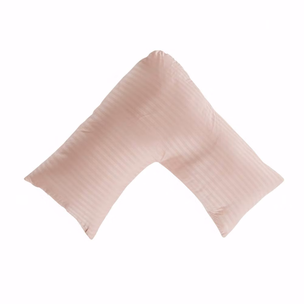 Snug City Pink Microfibre Satin Stripe V Shape Pillowcase – 2