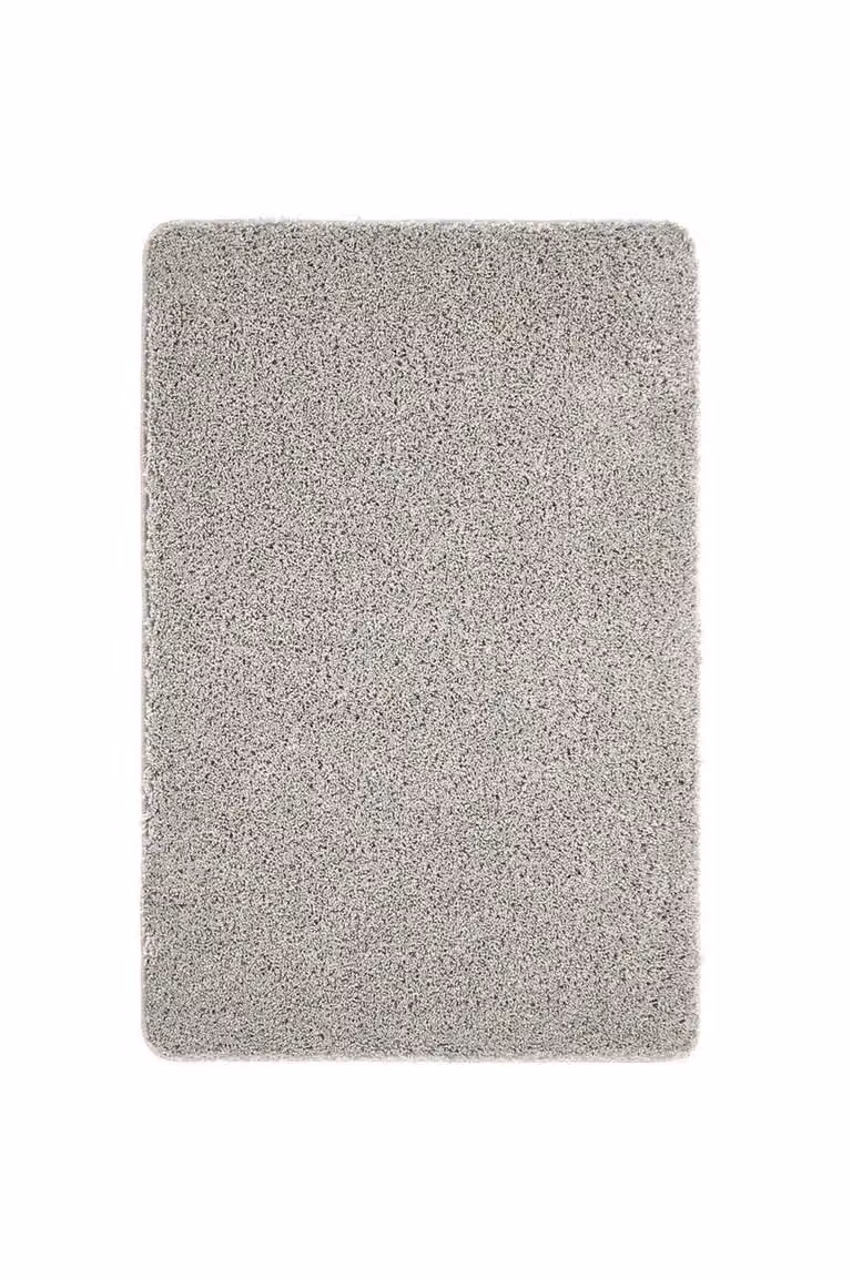 My Mat Buddy Grey Polypropylene Rectangular Rug W: 80 cm, L: 120 cm