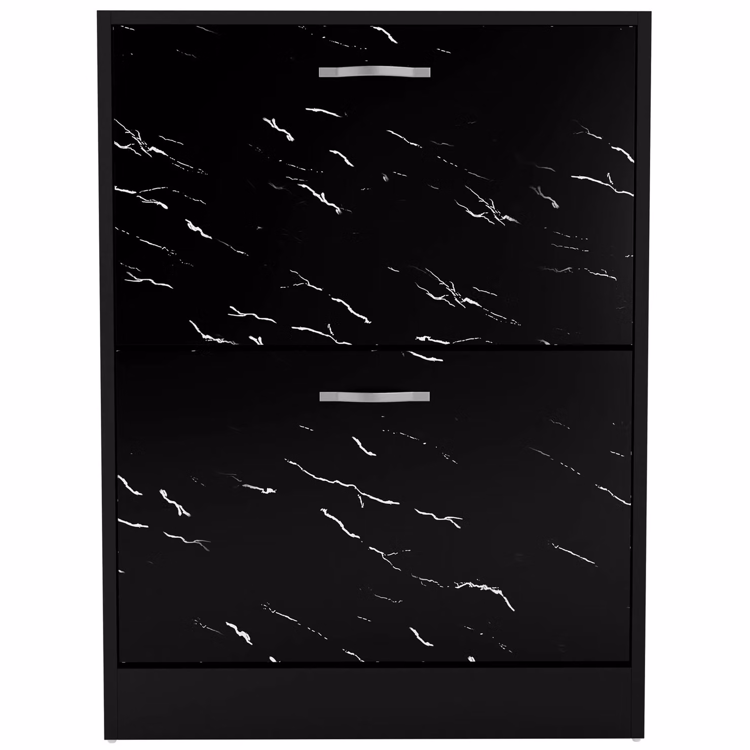 Vida Designs Modern 2 Drawer Shoe Cabinet Organizer in Black – 5