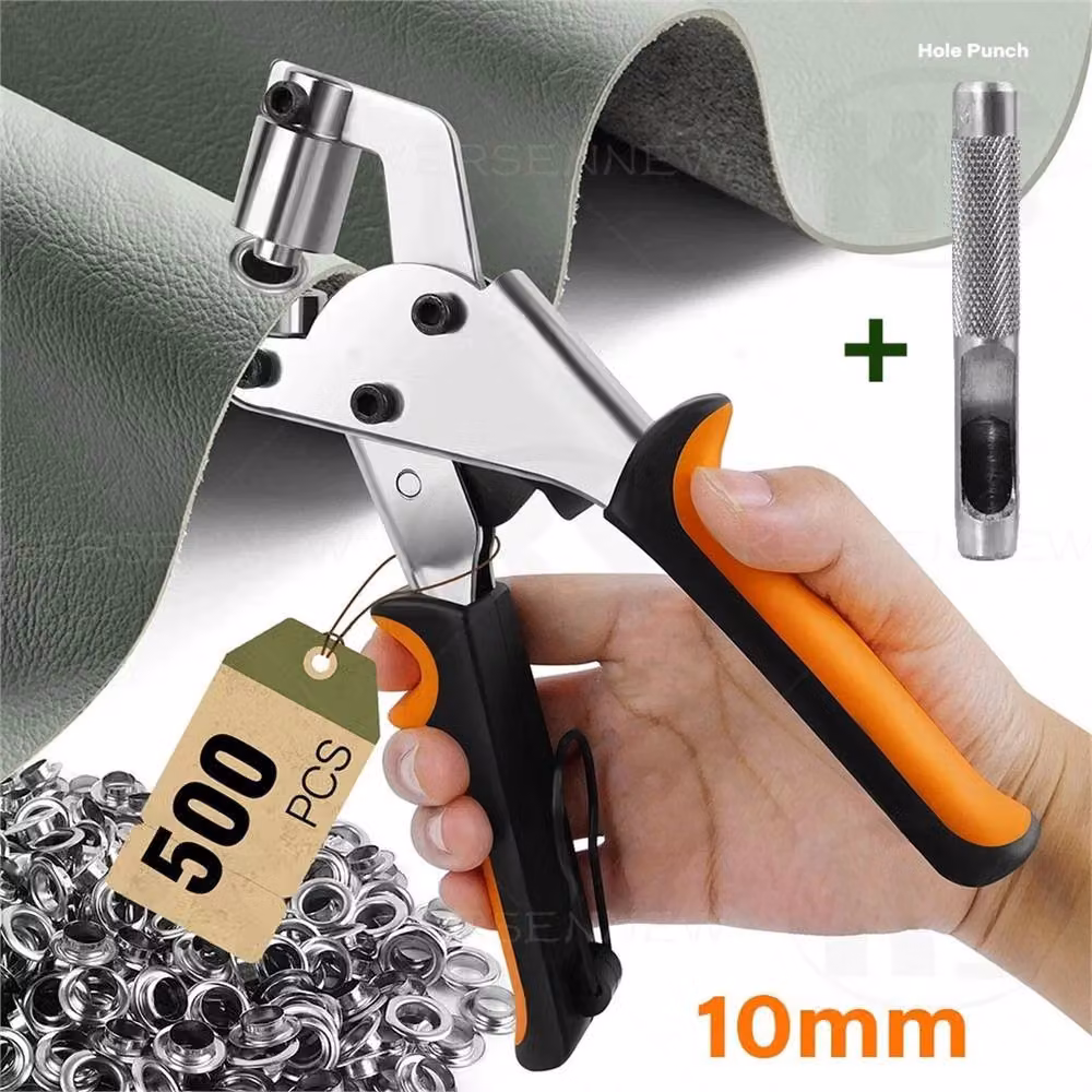 Nordara 10mm Magnetic Eyelet Pliers Tool Kit with 500 Eyelets Craft Kit in Orange – 4