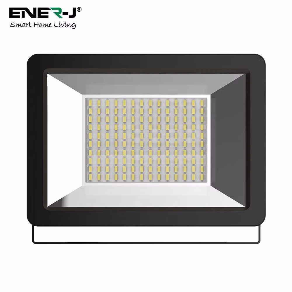 ENER-J LED SMD Non PIR Floodlight, 100W, 8000Lm, 6000K Cool White, IP65, White, Diameter: 25 cm, Height: 19 cm – 2