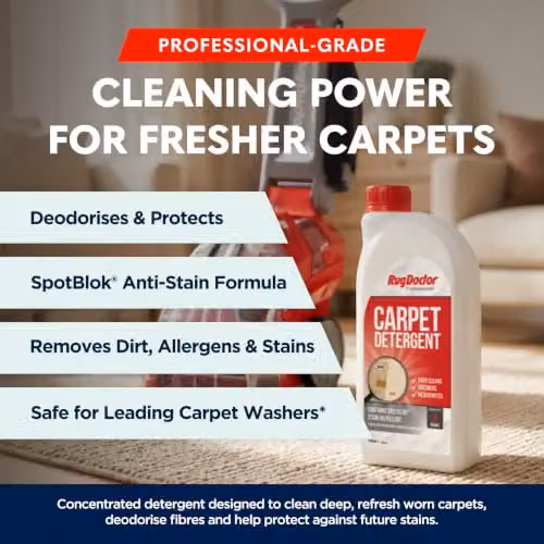 Rug Doctor Carpet Detergent with SpotBlok, 1.1 l 4-in-1 Carpet Cleaner Solution for Cleaning, Rejuvenating, Deodorising and Protecting – 2