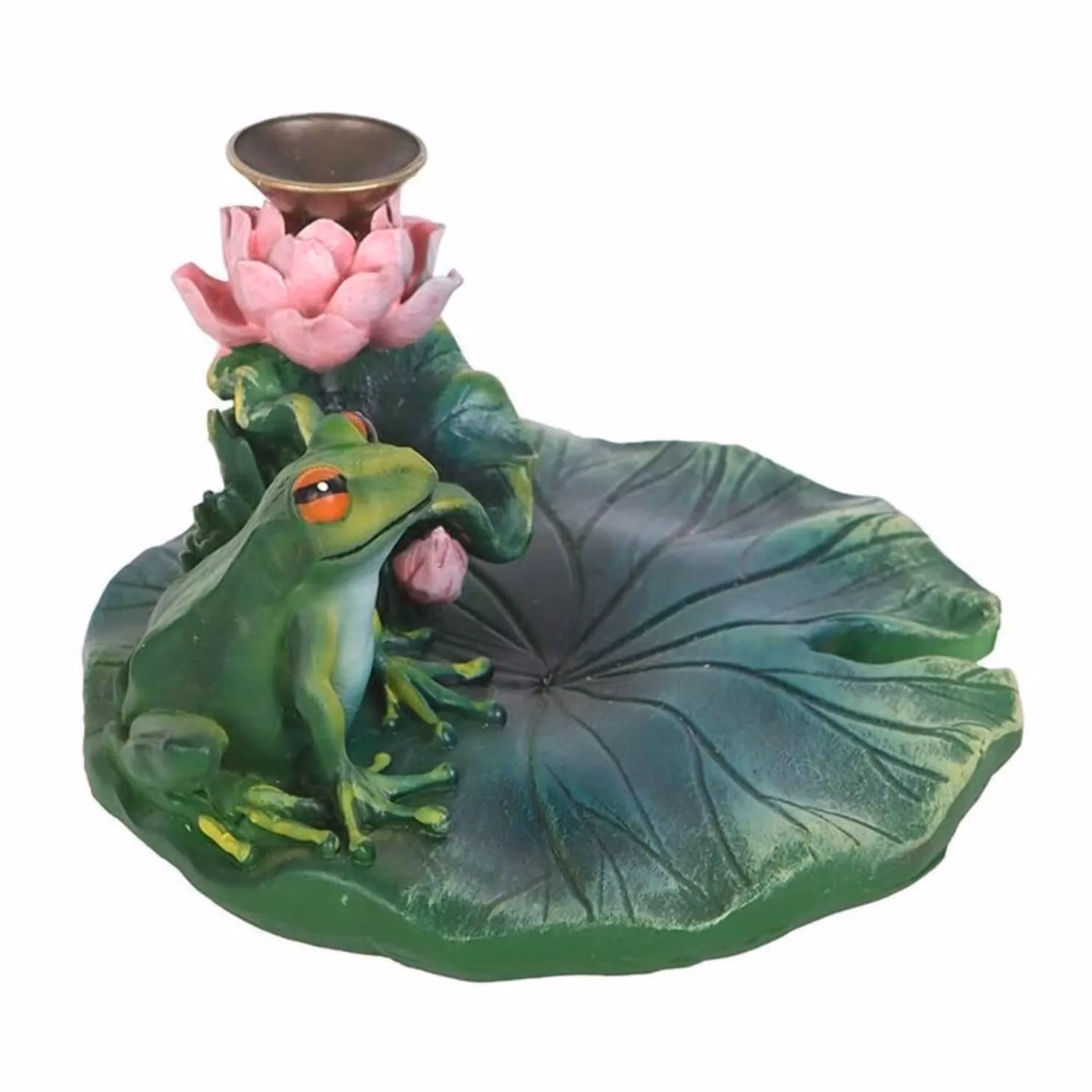 Something Different Lily Pad Backflow Incense Burner in Green – 2