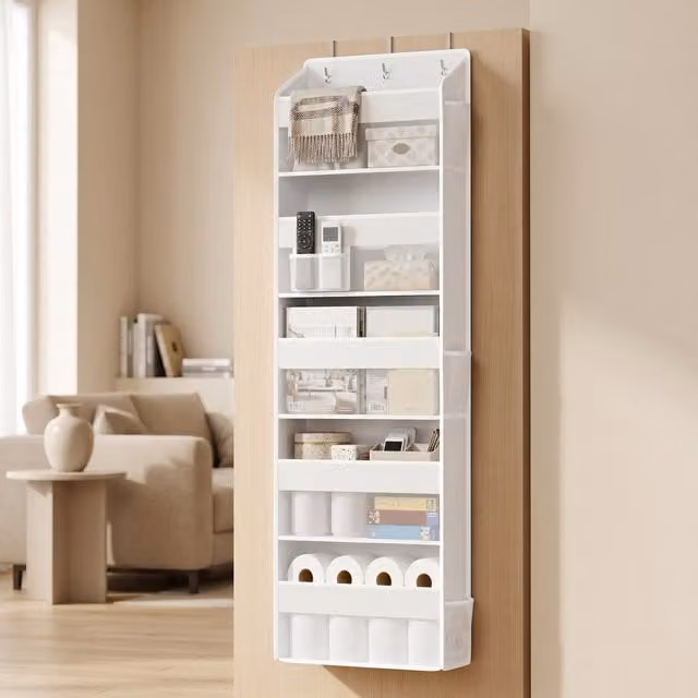 SONGMICS Hanging Foldable Storage Organiser, White