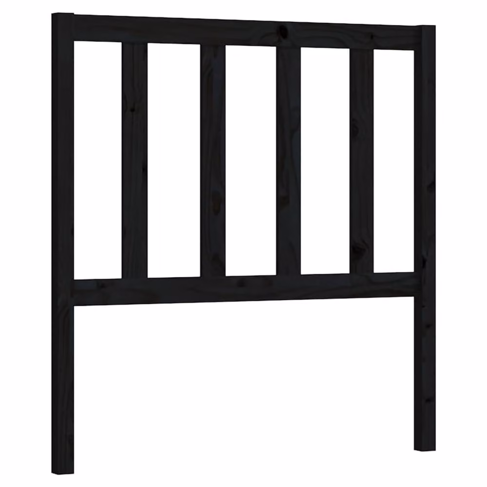 Berkfield Home Beautiful Bed Headboard in Black Solid Pine, W/D/H: 96 x 4 x 100 cm – 2