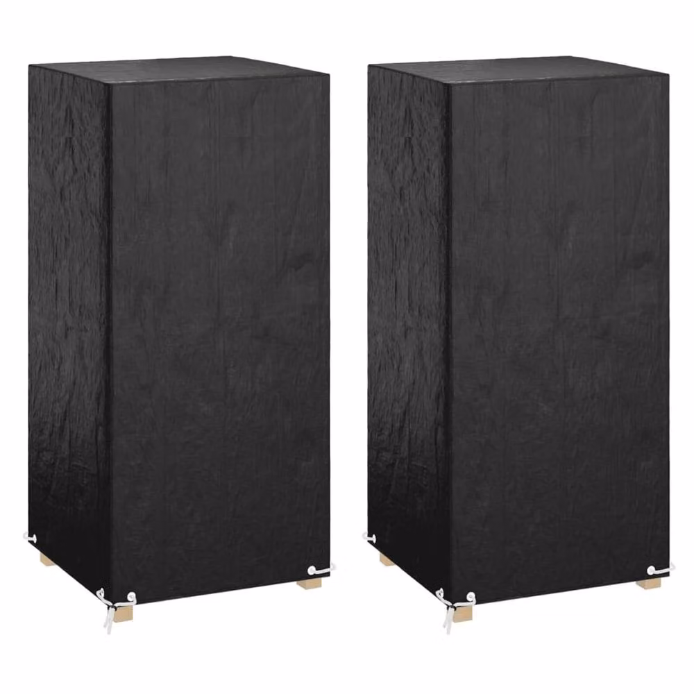 Berkfield Home Durable Water Repellent Armchair Garden Chair Covers, 2 Pack, Black, W/D/H: 75 x 70 x 140 cm – 2