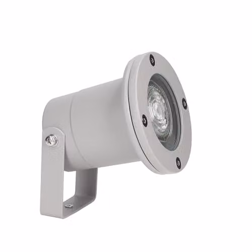 FORLIGHT Grey IP65 Modern Cylinder Outdoor Post Spotlight with Transparent Glass – 1