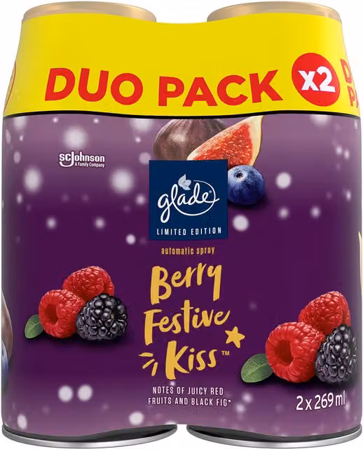 Glade Automatic Spray Twin Refill Winter Berry Kiss Multicolour