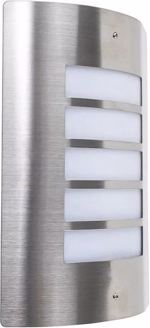 FORGEVIO Silver Chrome Stainless Steel LED Bulb Security Bulkhead Wall Light for Garden