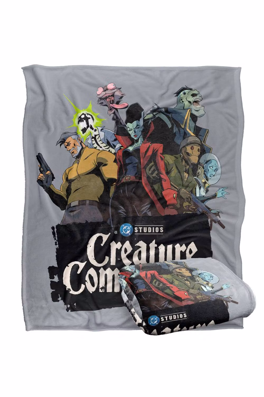 Warner Bros. Creature Commandos Group Pose Super Soft Fluffy Polyester Throw Blanket, Multicolour, Large – 2