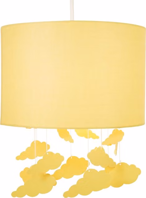 Litecraft Glow Clouds Mobile Easy-Fit Fabric Lampshade in Yellow