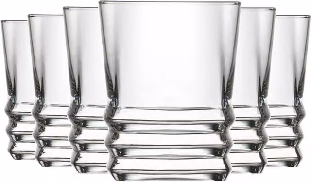LAV Elegan Shot Glasses, Clear, 80ml, Pack of 6