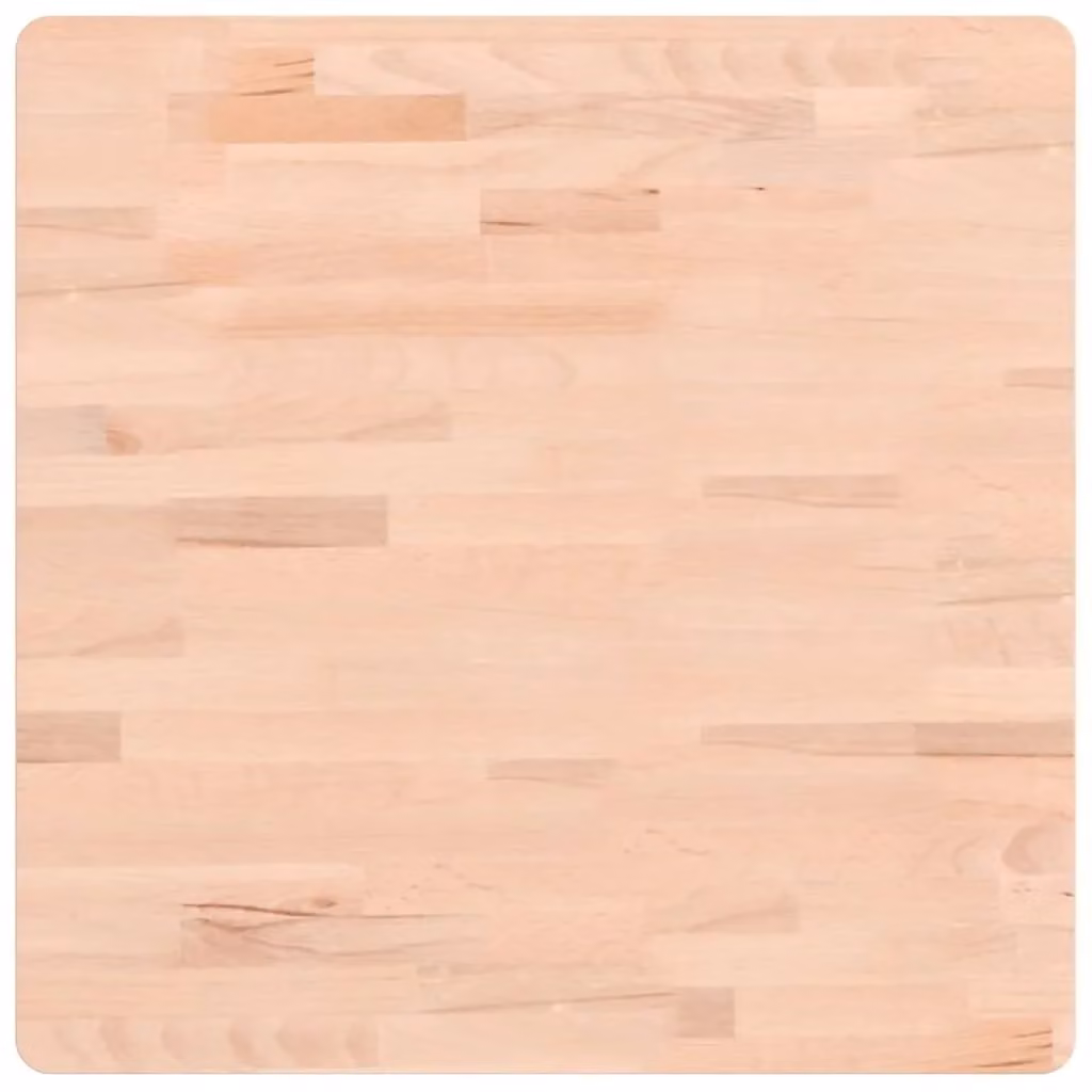 Berkfield Home Square Solid Beech Wood Table Top, Brown, W: 60 cm, D: 60 cm, H: 1.5 cm
