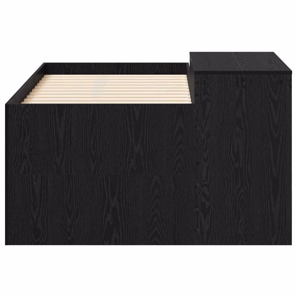 Berkfield Home Kids High Bed Frame with Desk, Black, W/D/H: 160 x 80 x 80 cm – 3