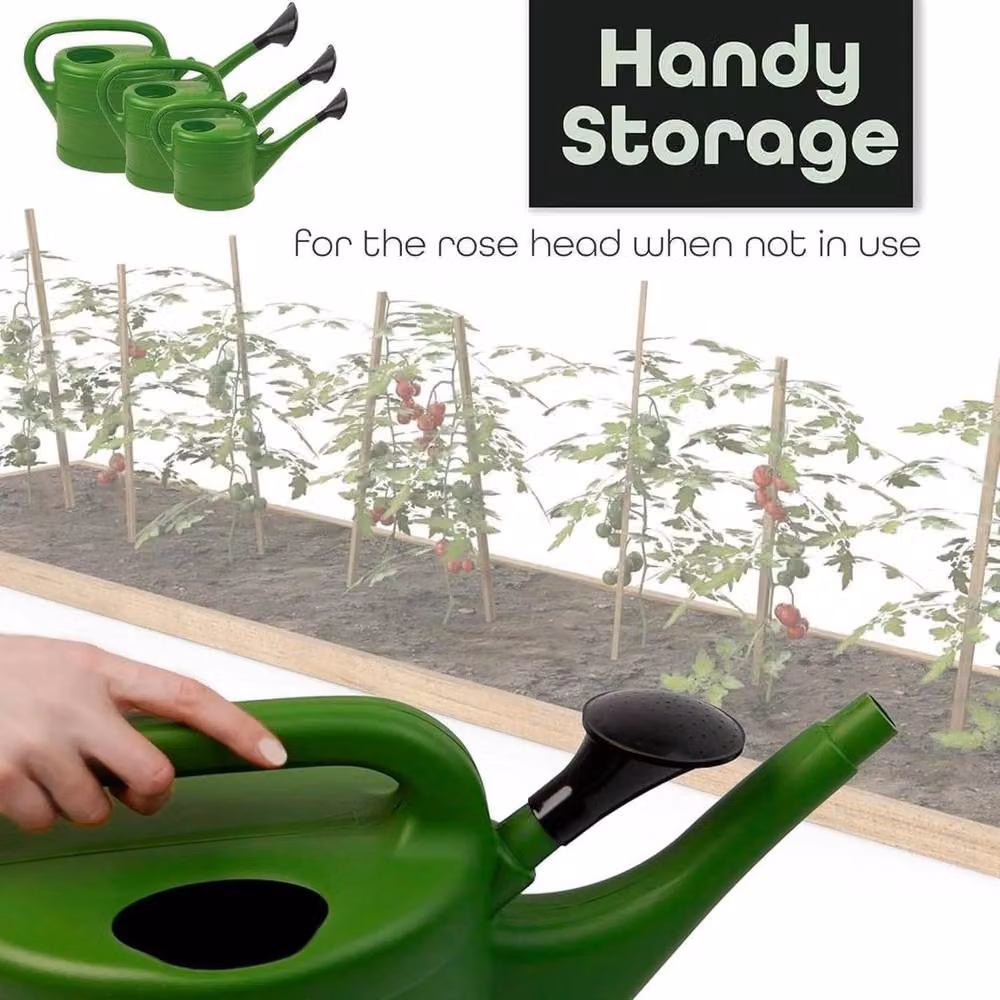 NESTLUNE Plastic Garden Watering Can in Green – 4