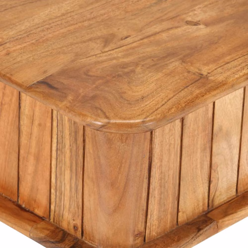 Berkfield Home Rectangular Coffee Table in Brown Solid Acacia Wood, W/D/H: 100 x 50 x 40 cm – 2