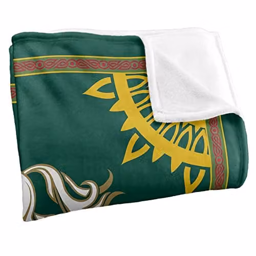 LOGOVISION White Microfibre Fleece Throw Blanket, W: 152 cm, D: 127 cm – 2