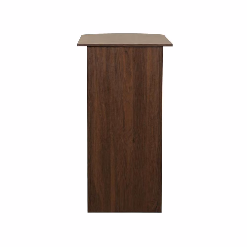 sweeek Modern Rectangular Bar Table with Storage in Brown, W/D/H: 120 x 40 x 100 cm – 5