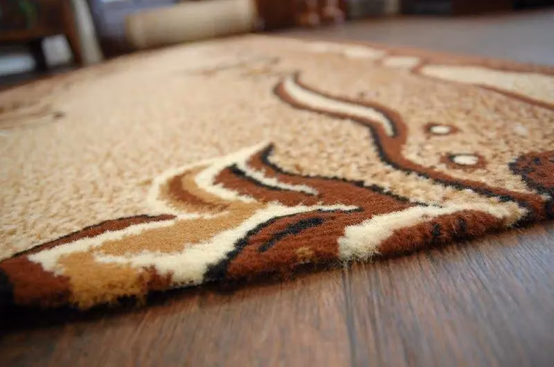 RugsX Bcf Krzyś Brown Rectangular Runner W: 120 cm, L: 140 cm – 3