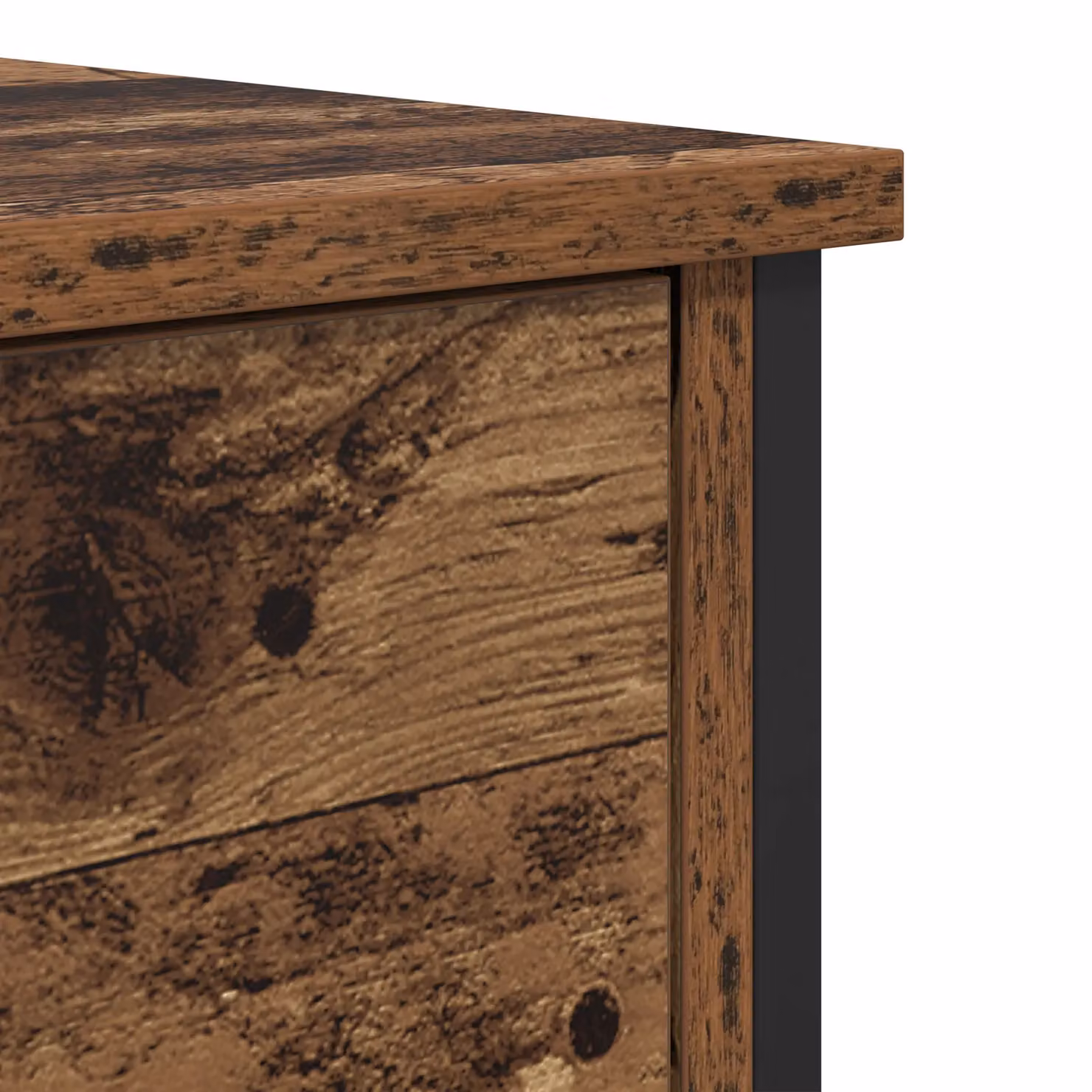 Berkfield Home Set of 2 Bedside Cabinets in Old Wood Brown, W/D/H: 40 x 42 x 60 cm – 6