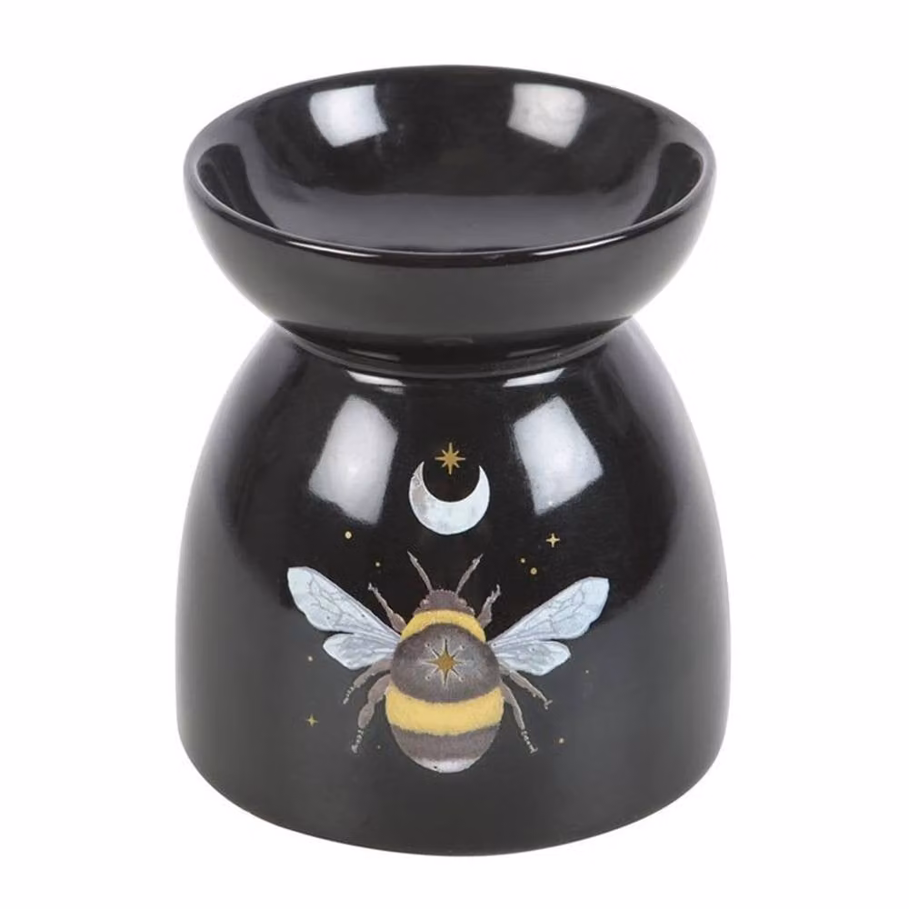 Uniqueful Forest Bee Ceramic Oil Burner in Black for Tealights – 3
