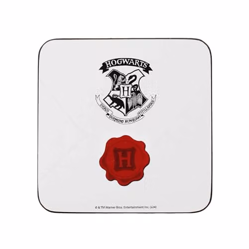 Half Moon Bay Harry Potter Invitation to Hogwarts Letter Drinks Coaster, Multicolour and White