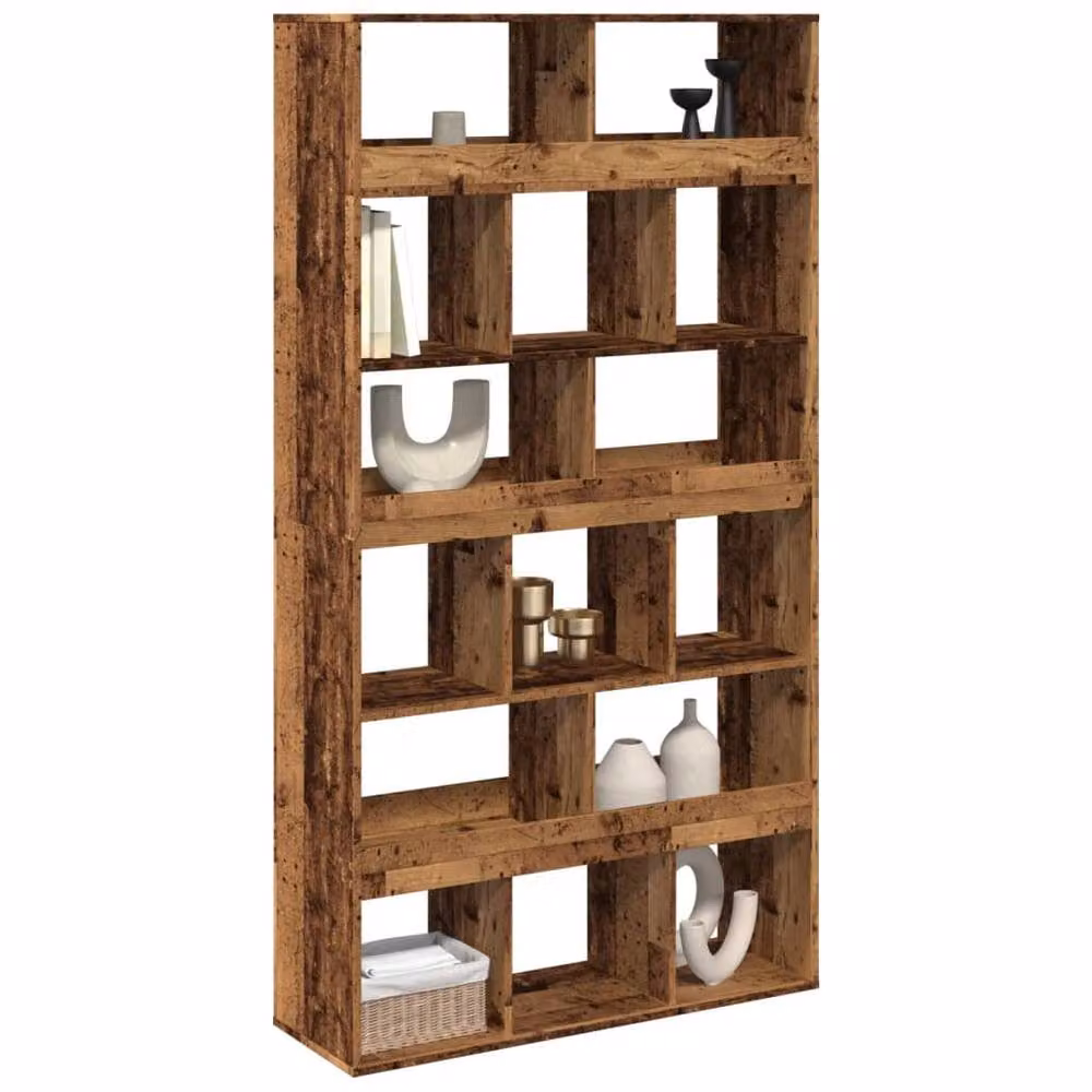 Berkfield Home Old Wood Room Divider in Brown, W/D/H: 100 x 33 x 187.5 cm – 3