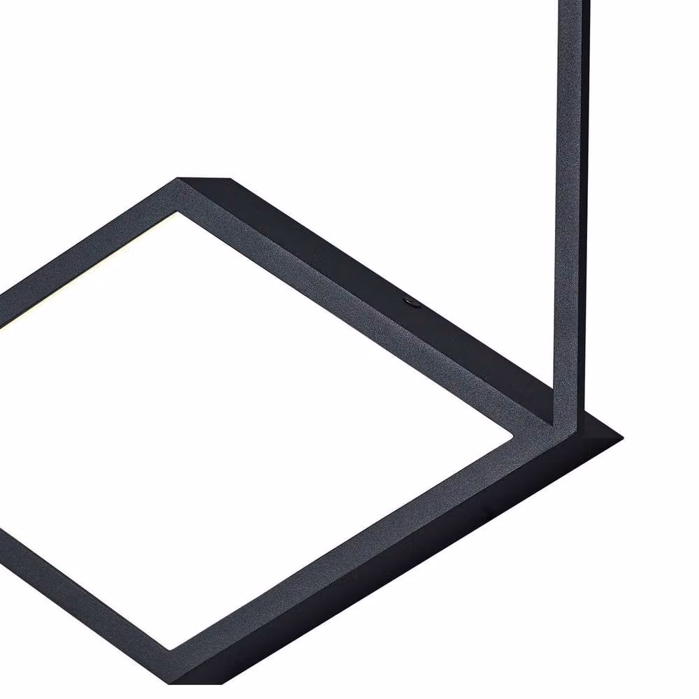 Netlighting Kubick Dimmable LED Ceiling and Wall Light, Black, 48W, 3000K, 2700lm – 3