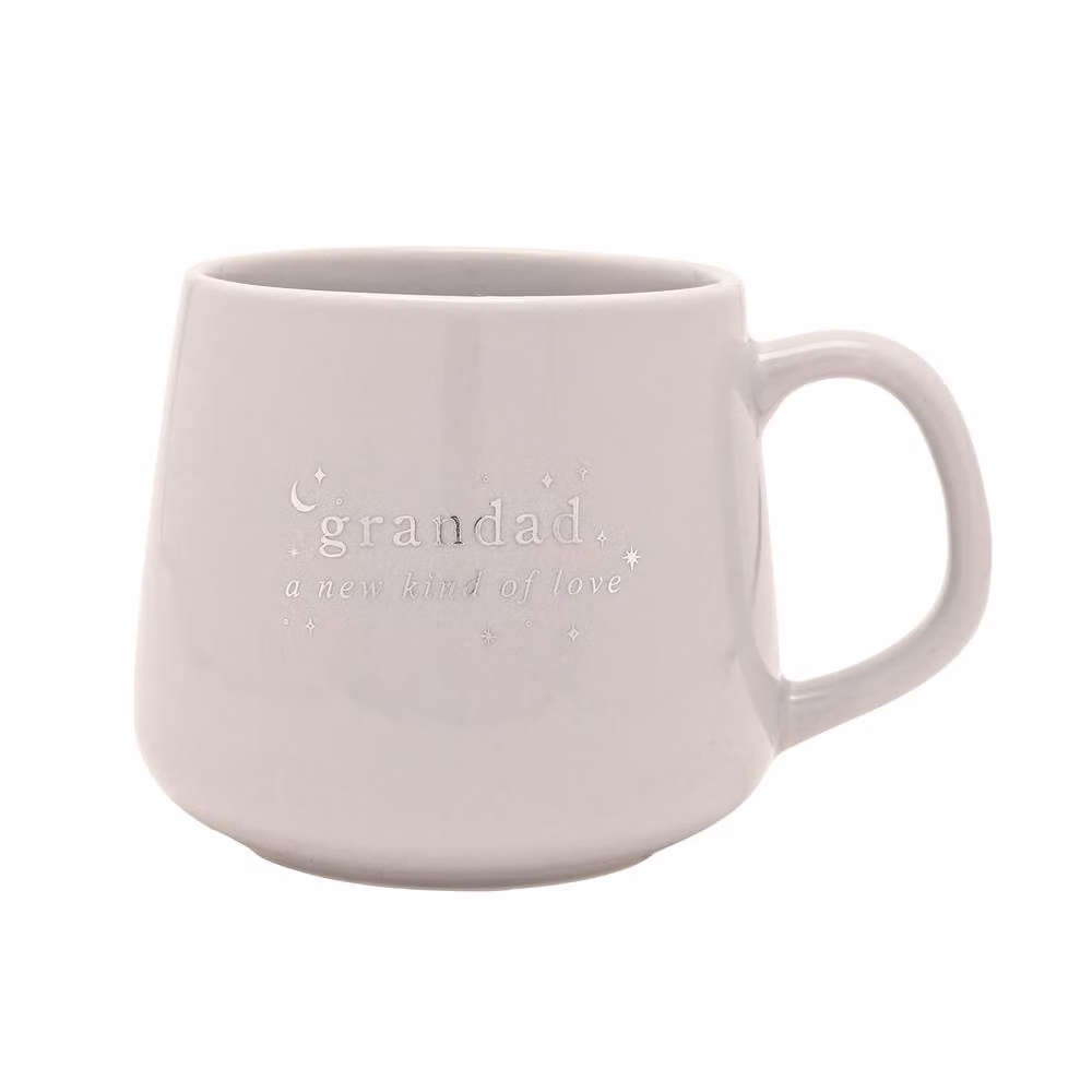 Bambino by Juliana Men's Grandad Ceramic Mug in Grey and Silver – 2