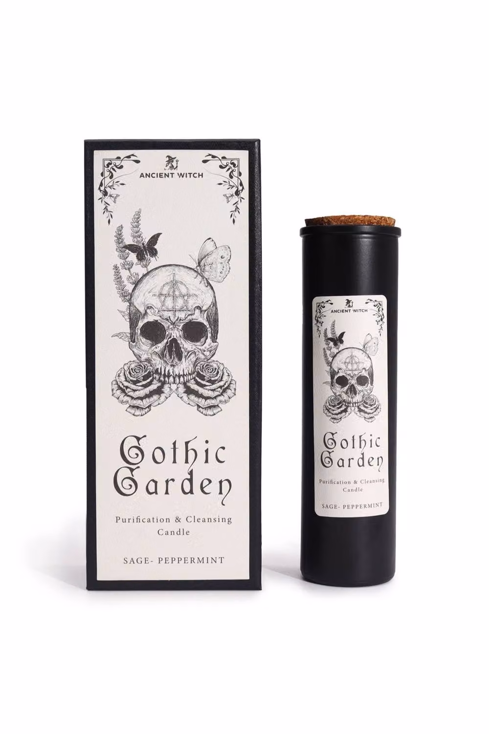 KDMD Ancient Witch Ritual Pillar Candle in Black with Gothic Garden Scent – 2