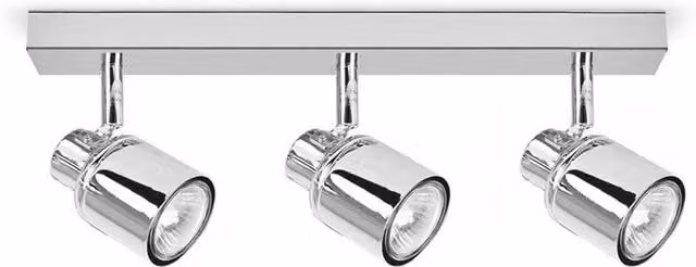 FORGEVIO Adjustable Spotlight Ceiling Light Fitting in Chrome Silver for Bathroom