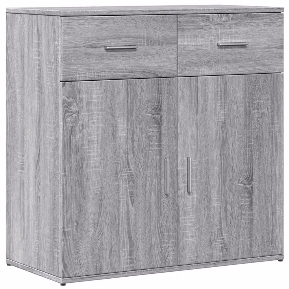 Berkfield Home Set of 2 Grey Sonoma Sideboards, W/D/H: 79 x 38 x 80 cm – 2