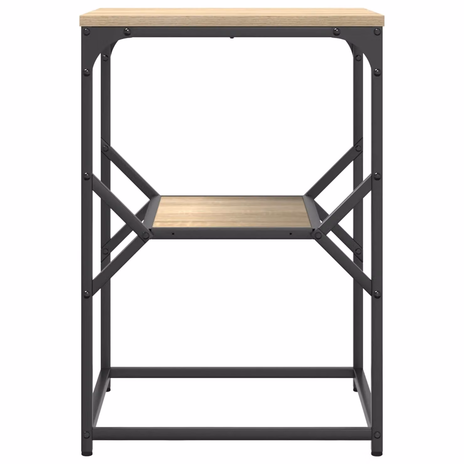Berkfield Home Sonoma Oak Side Table in Black, W/D/H: 41 x 40 x 60 cm – 3