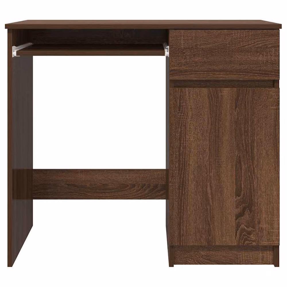 Berkfield Home Modern Writing Desk in Brown Oak, W: 86 cm, D: 49 cm, H: 76 cm – 3