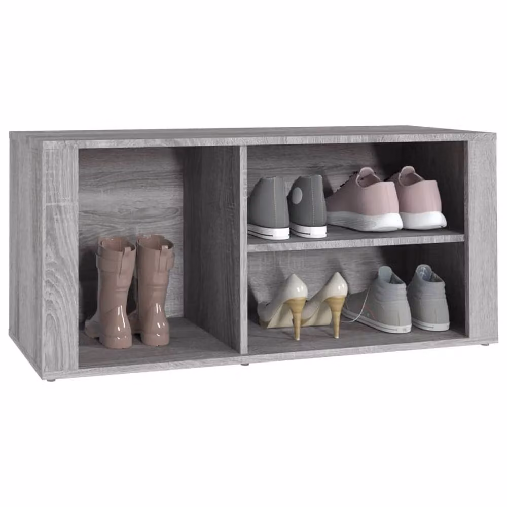 Berkfield Home Grey Sonoma Shoe Cabinet with Integrated Seat, W/D/H: 100 x 35 x 45 cm – 3