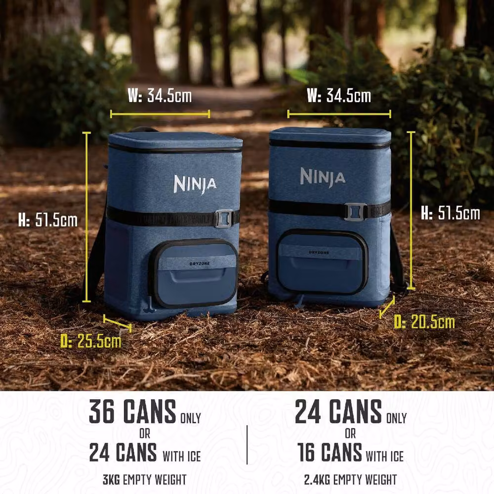 Ninja FrostVault Go 23L Portable Soft Cooler Backpack, Blue, FF136EUUK – 2