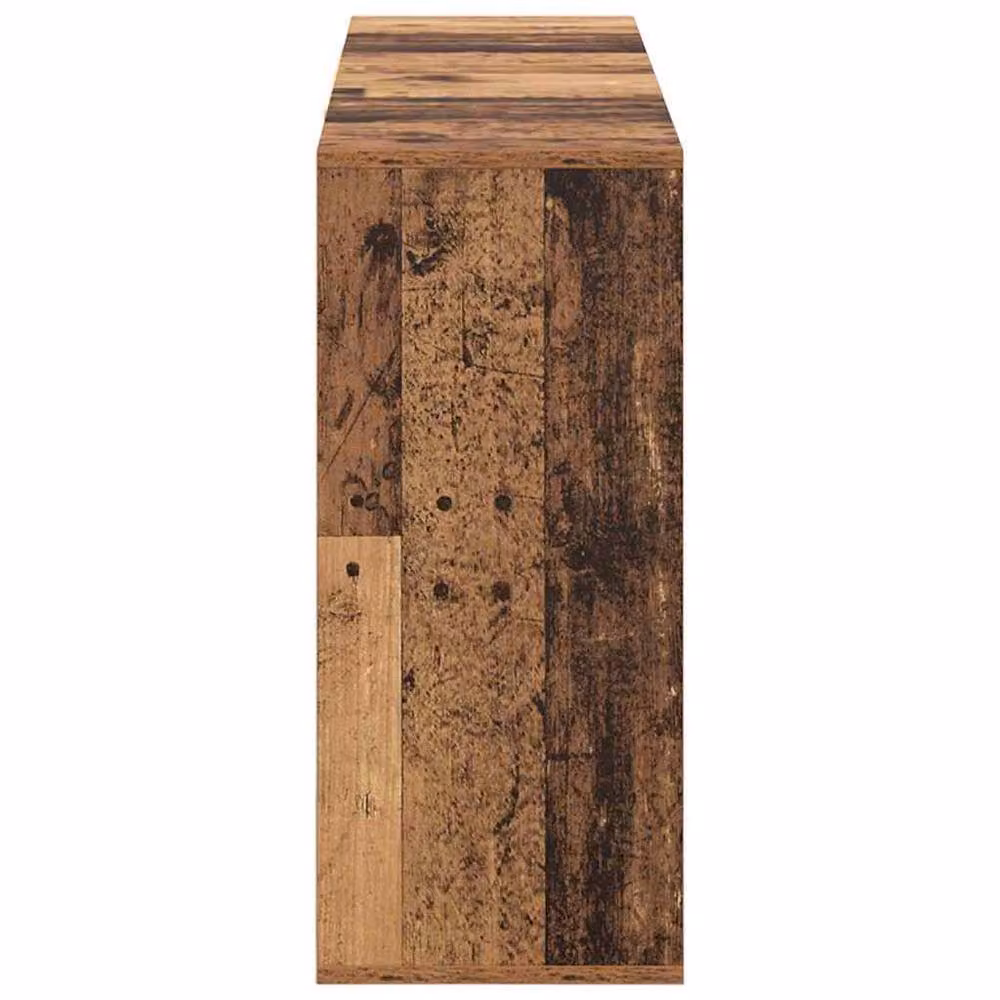 Berkfield Home Sideboard with Shelf in Brown Old Wood, W/D/H: 120 x 30 x 75 cm – 4