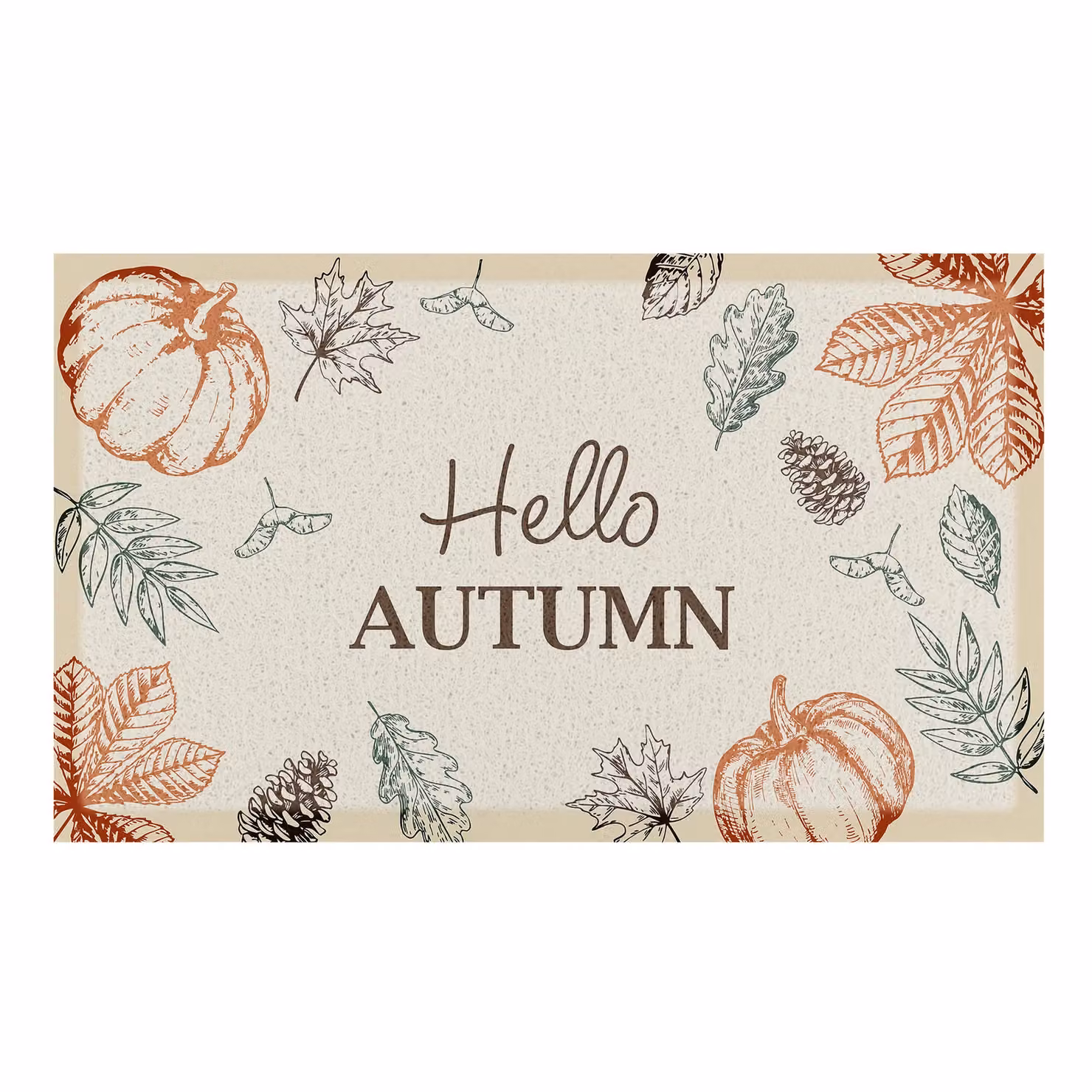 Artsy Mats Hello Autumn Indoor Outdoor Doormat, Multicolour, W: 70 cm, D: 40 cm – 2
