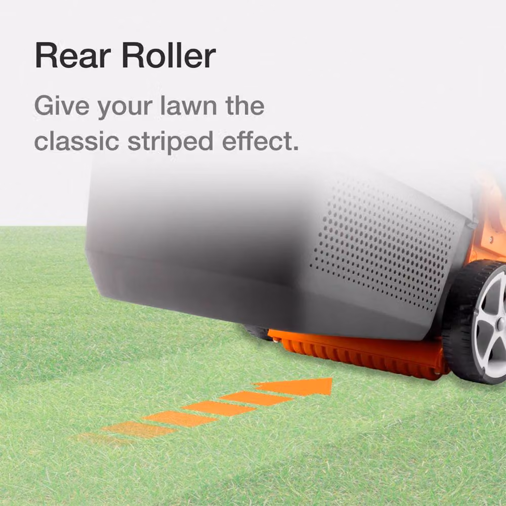 Flymo EasiStore 300R Corded Electric Wheeled Lawnmower in Orange and Grey with Collection Bag – 7