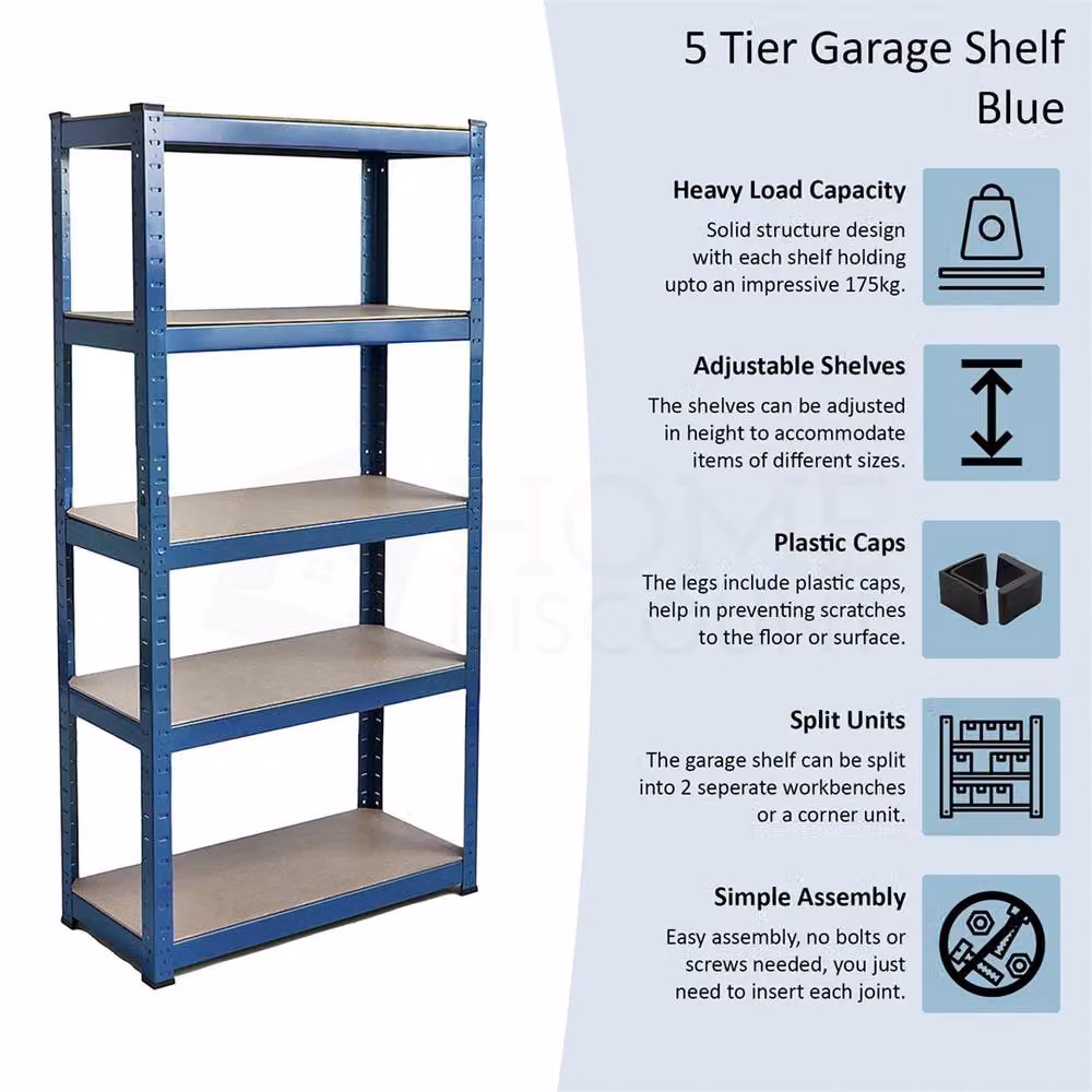 SPETLEK 5 Tier Garage Shelving Storage Set of 3 in Blue – 2