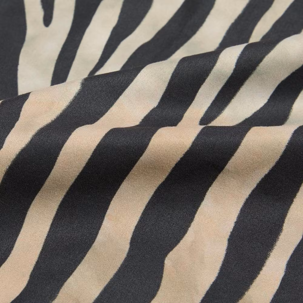 OHS Set of 2 Zebra Print Outdoor Cushion Covers, Black and White, W/D/H: 45 x 45 x 45 cm – 6